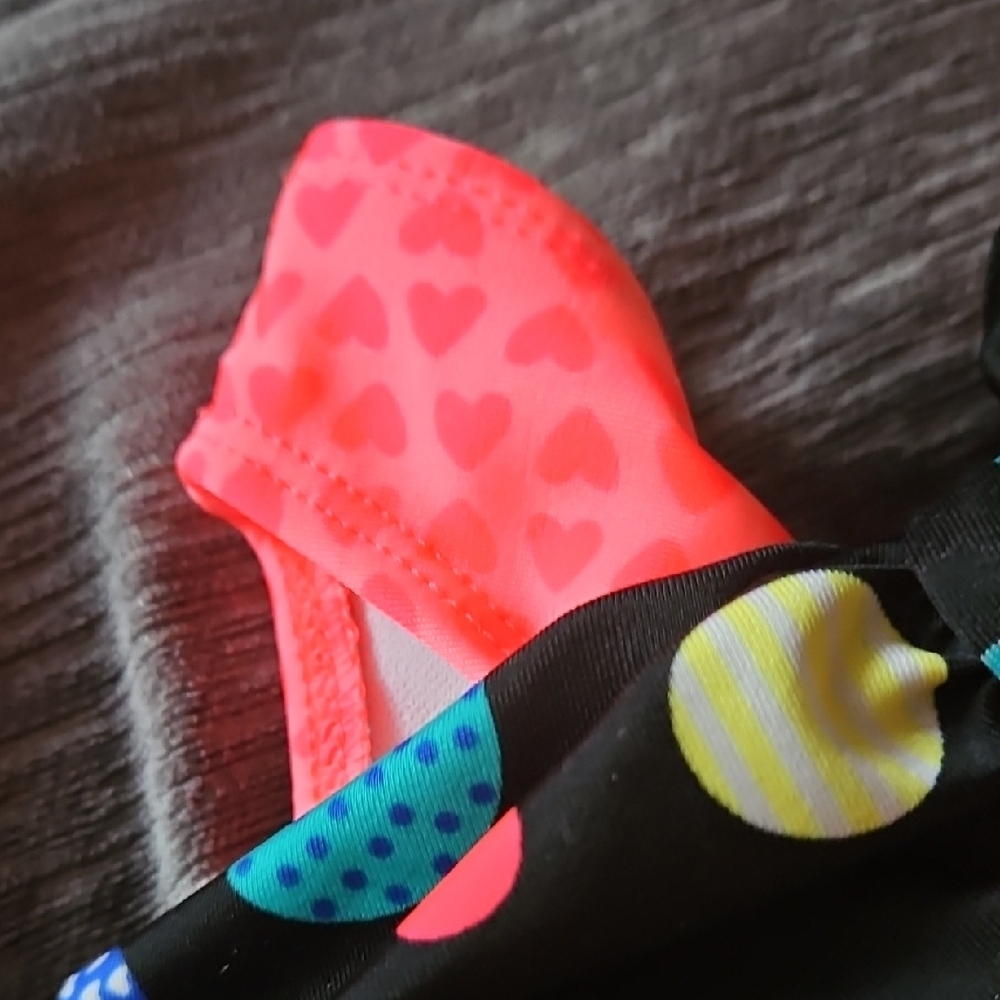 Cat & Jack Black and Orange Polka Dot Bikini - Picture 6 of 9